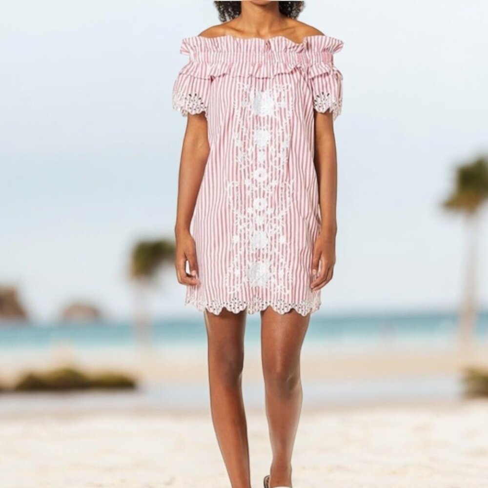 PARKER Cable Off Shoulder Dress